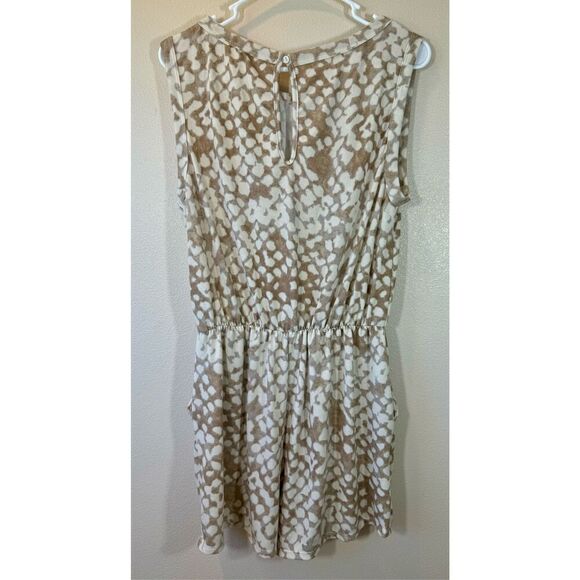 NWOT Bibi Summer Scoop Neck Animal Print Sleeveless Tank Top Short Romper M - Picture 3 of 8